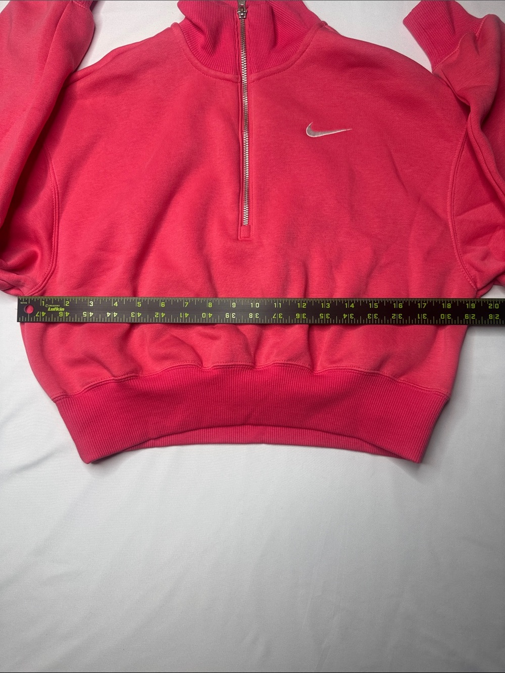 Nike Womens Quarter Zip Fleece Sweatshirt XS Pink NWT Retail $75 Swoosh - Picture 3 of 5
